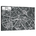 Kiev Street Grid Map Wall Art