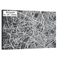 Brussels Street Grid Map Wall Art