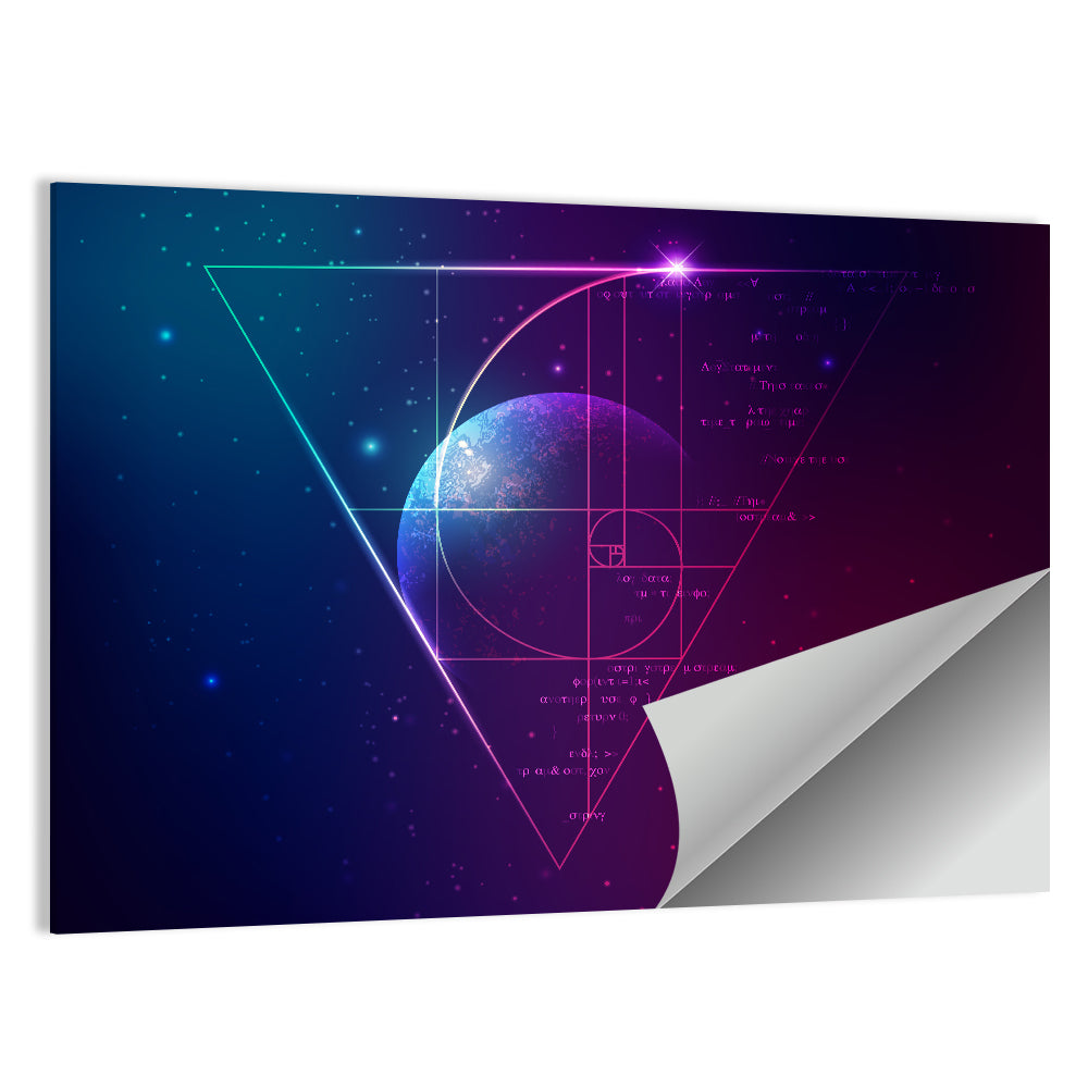 Golden Spiral Planet Wall Art