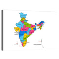 India Political Map Wall Art