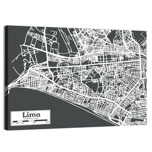 Lima City Map Wall Art