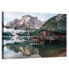 Lago Di Braies Boat House Wall Art