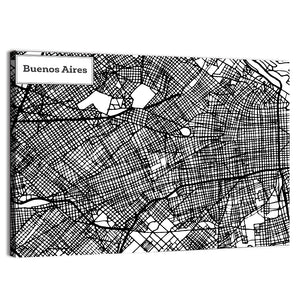 Buenos Aires City Map Wall Art