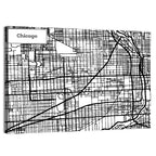 Chicago Street Grid Map Wall Art