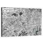 Buenos Aires Street Grid Map Wall Art