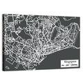 Singapore Minimal City Map Wall Art