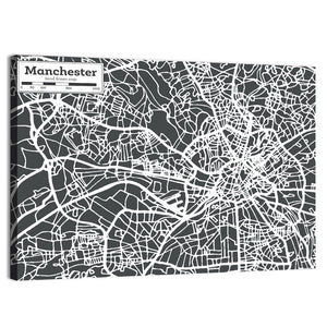 Manchester City Map Wall Art