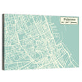 Palermo Coastal Map Wall Art
