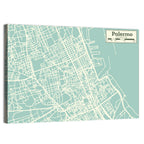 Palermo Coastal Map Wall Art