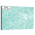 Sofia Teal City Map Wall Art