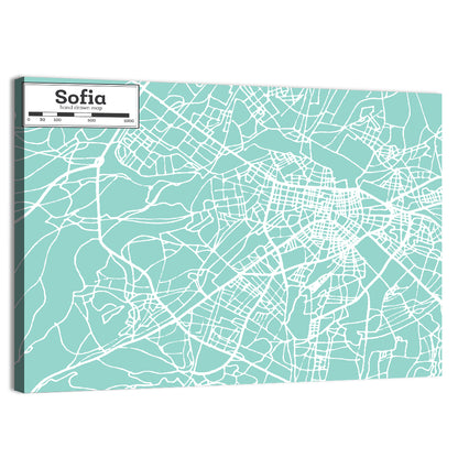 Sofia City Map Wall Art