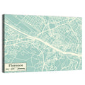 Florence Arno River Map Wall Art