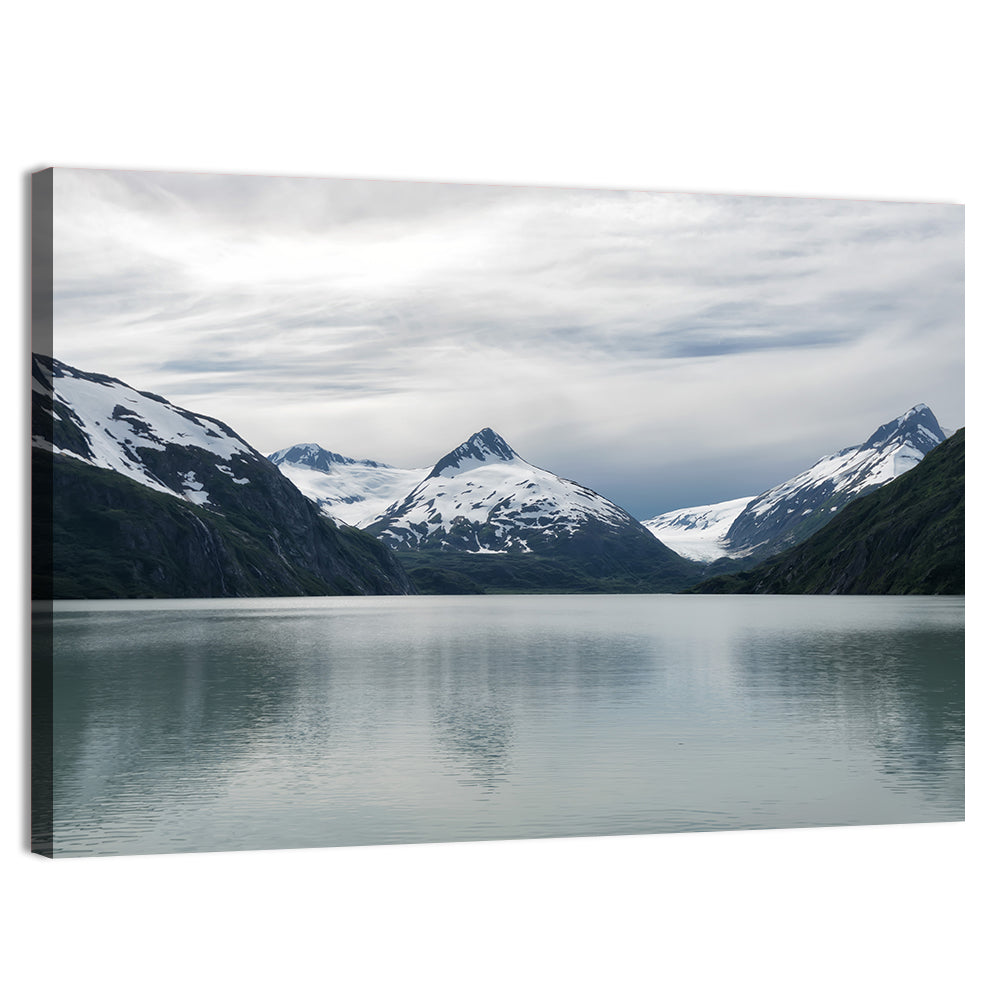 Glacial Mountain Lake Reflection Wall Art