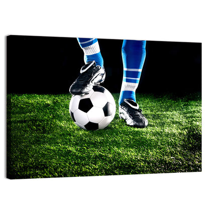 Soccer Ball Underfoot Close-up Wall Art