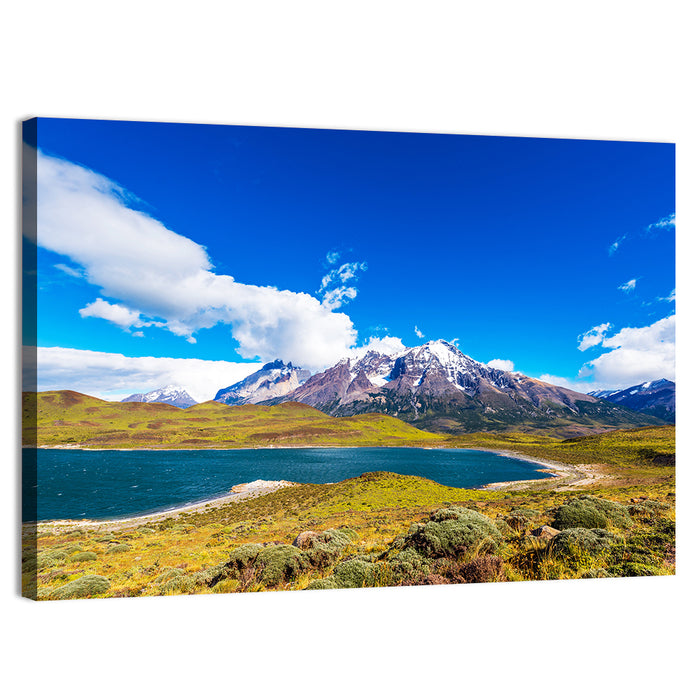 Lake Pehoe Wall Art as a canvas print