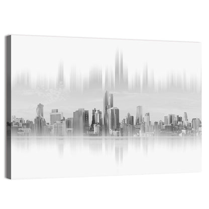 Abstract Skyscraper Reflection Wall Art