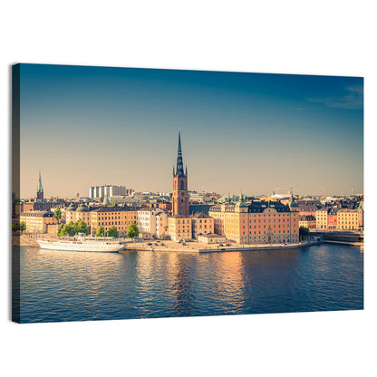 Riddarholmen Church Golden Hour Skyline Wall Art