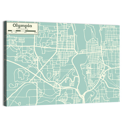 Olympia City Map Wall Art