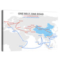 Modern Silk Road Map Wall Art