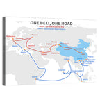 Modern Silk Road Map Wall Art