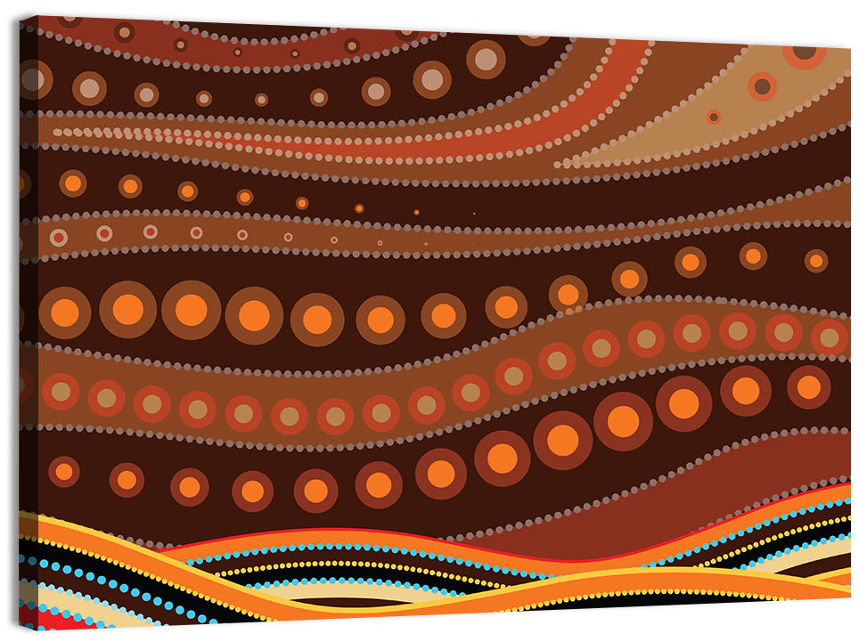 Dotted Wave Vector Illustration Wall Art