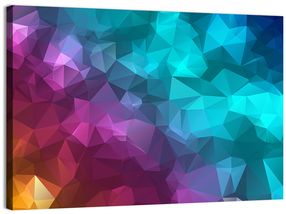 Multicolor Polygon Geometry Wall Art, canvas print, landscape