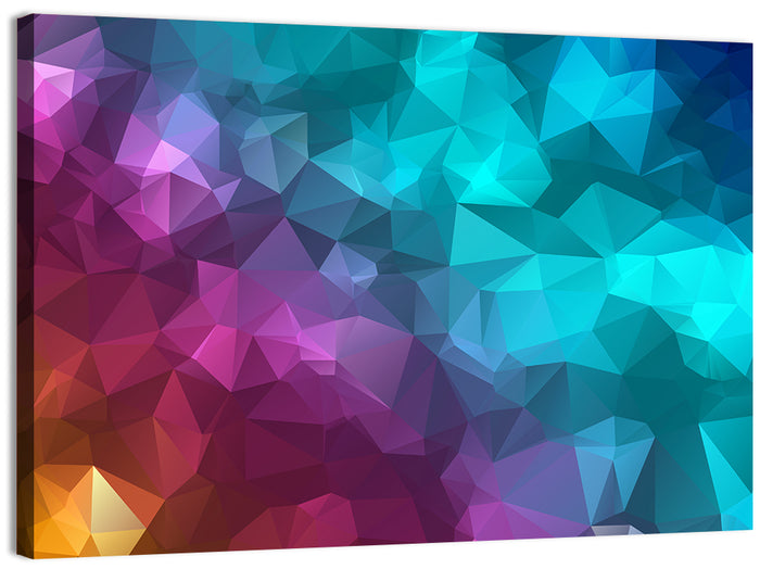 Multicolor Polygon Geometry Wall Art as a canvas print