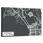 Burlington Vermont Street Grid Map Wall Art