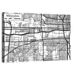Hand-drawn Milwaukee City Map Wall Art