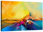 Diagonal Seascape Sunset Wall Art