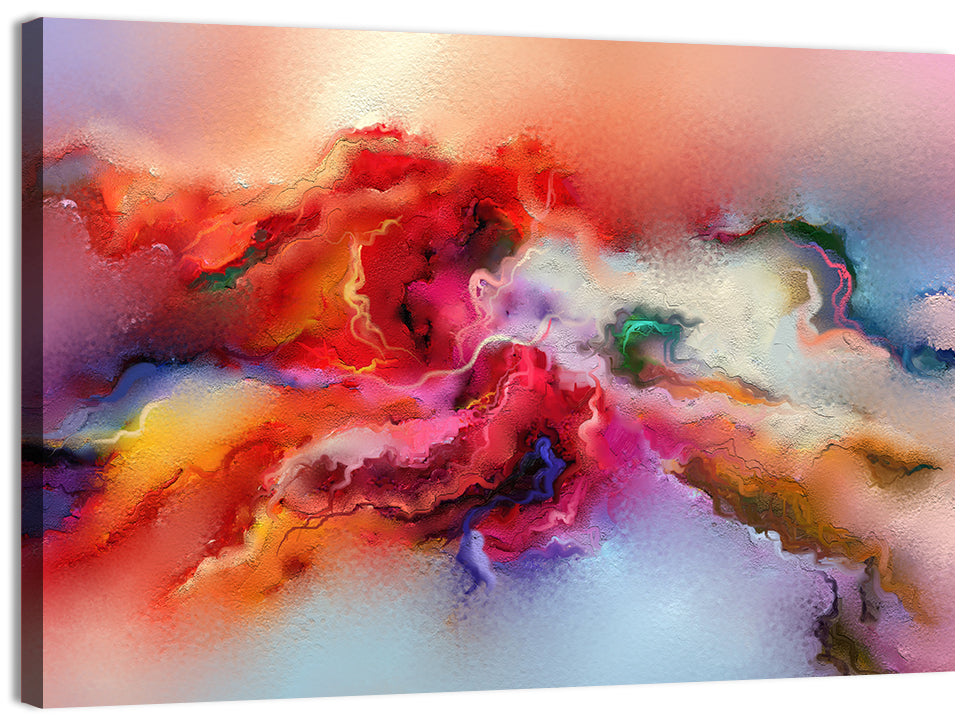Hand Drawn Brushstroke Nebula Wall Art, canvas print, landscape