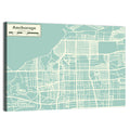 Anchorage, Alaska Map Wall Art