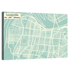 Louisville Kentucky Minimalist City Map Wall Art