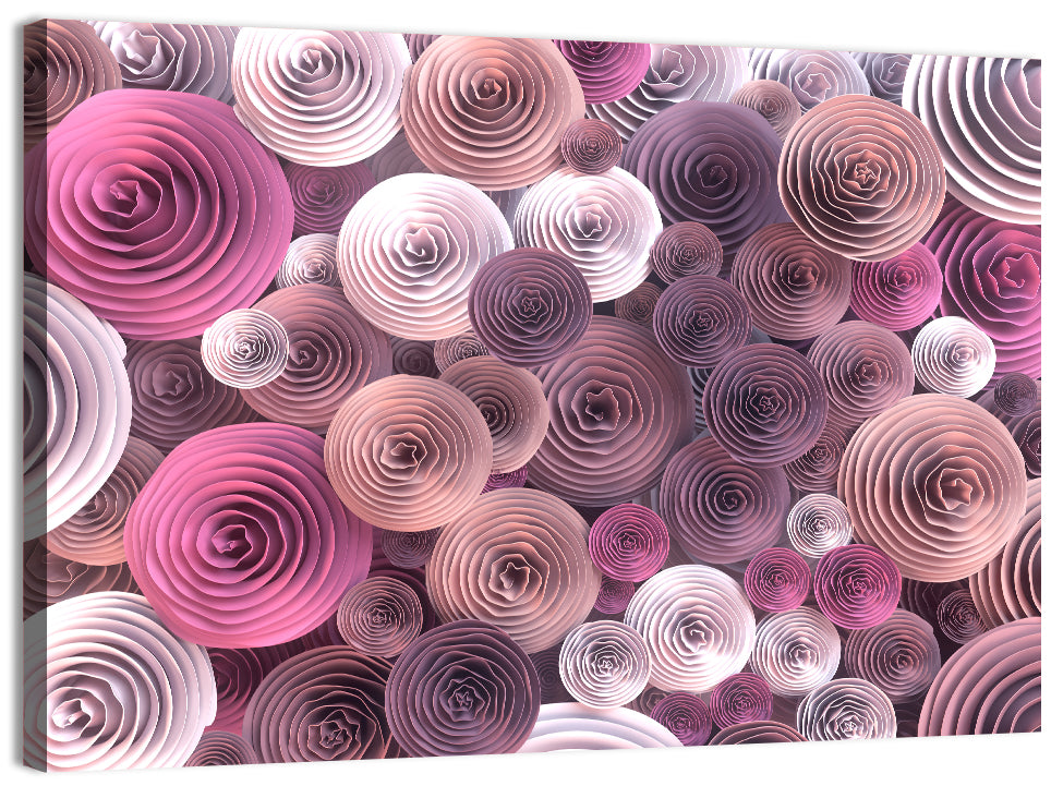 Quilled Paper Roses Wall Art, canvas print, landscape