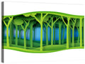 Layered Paper Forest Panorama Wall Art