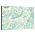 Boston Minimalist City Map Wall Art