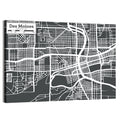 Des Moines Grid Map Wall Art