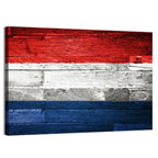 Dutch Flag on Distressed Wood Wall Art