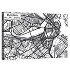 Boston Street Network Map Wall Art