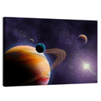 Ringed Planet in Deep Space Wall Art
