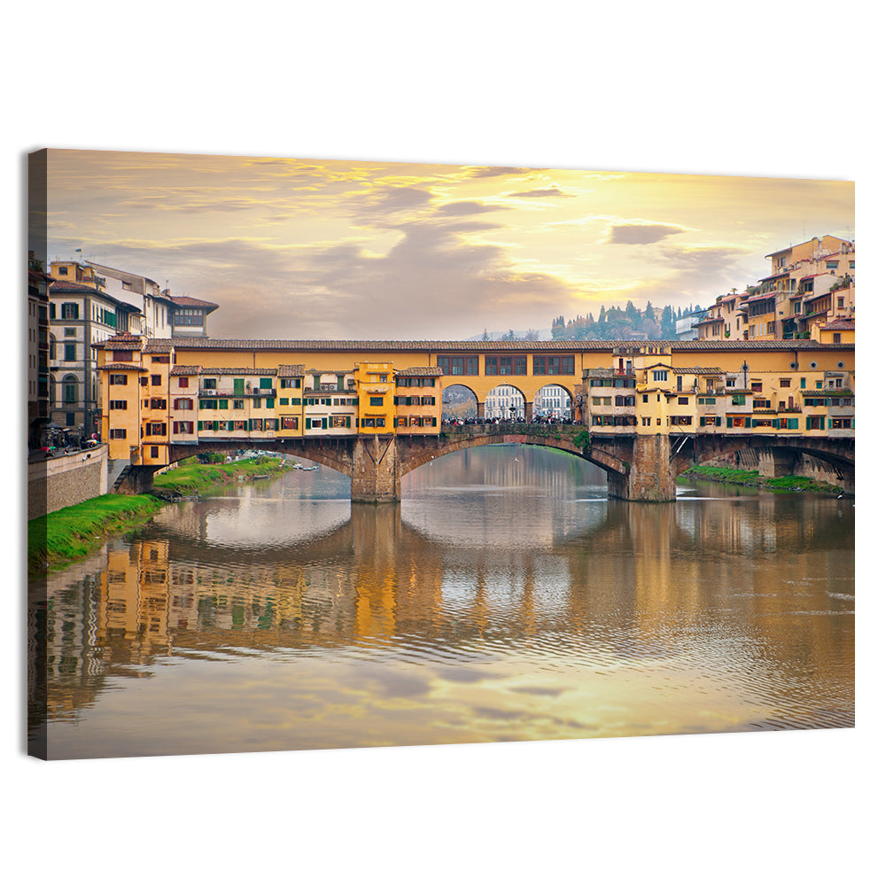 Ponte Vecchio at Golden Hour Wall Art