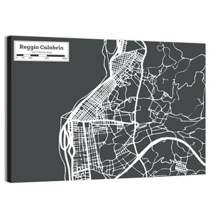 Reggio Calabria City Map Wall Art