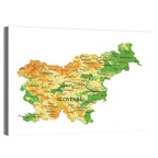 Slovenia Relief Map Wall Art