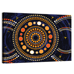 Aboriginal Dot Illustration Wall Art