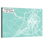 Valladolid Street Grid Map Wall Art