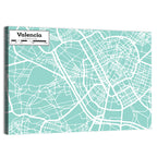 Valencia Street Grid Map Wall Art