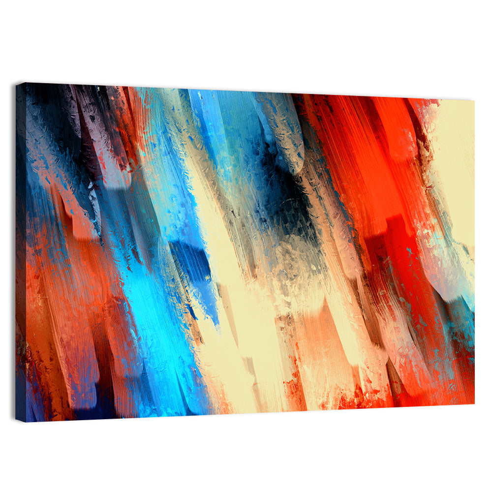 Diagonal Acrylic Brushstrokes Wall Art