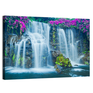 Blue Waterfall In Hawaii Wall Art