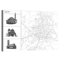 Pristina City Map Illustration Wall Art