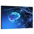 Blue 3d Neural Brain Wall Art